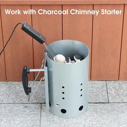 700W Electric Charcoal Starter for BBQ Grill Smoker Fireplace, Firepit, Stove - Design with Large Spiral Heating Element, 30% Faster Igniting Fire - 3 Feet Power Cord