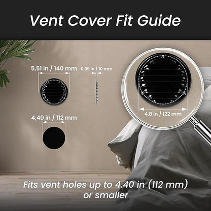 Repa Market 4 Inch (Opening Dimensions) Air Vent Covers/Black Galvanized Steel Return Air Grille/AC Vent Cover/Wall or Ceiling HVAC Registers Grilles & Vents for DIY & Home Improvement