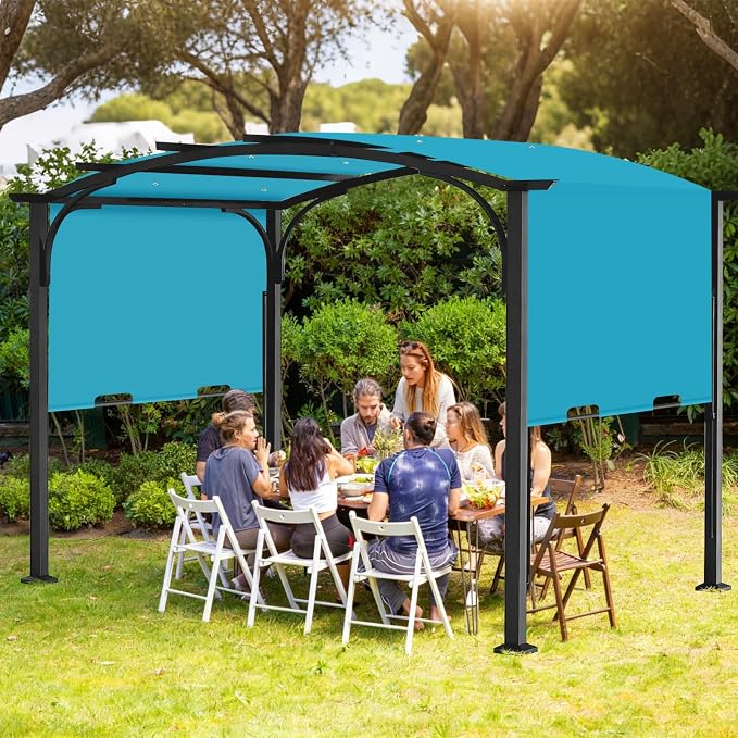 200x103 in Pergola Canopy Replacement Shade Cover Only, Turquoise | Fits 10x10 - Image 7
