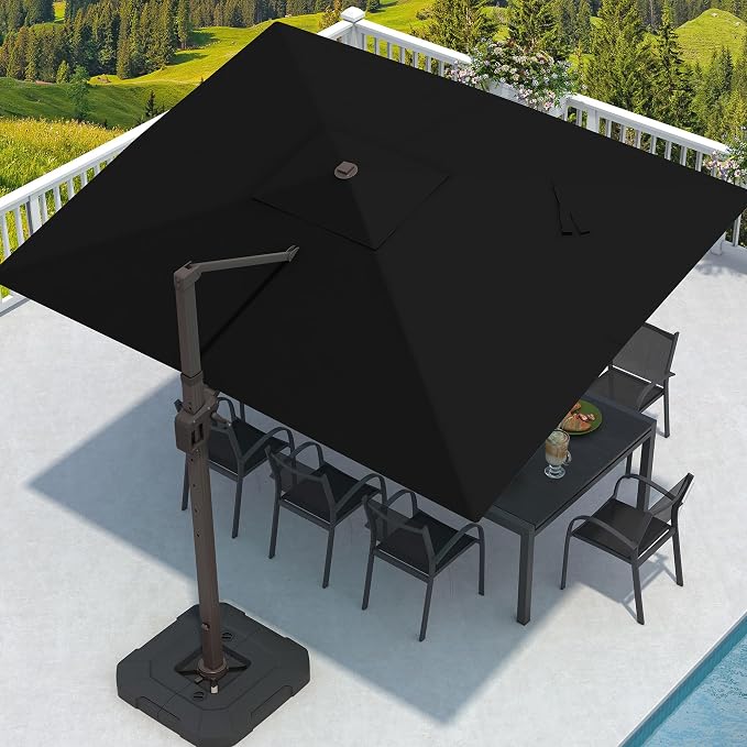 9' X 12' Cantilever Patio Umbrella Rectangular Outdoor Umbrellas | Heavy Duty by MPLShade