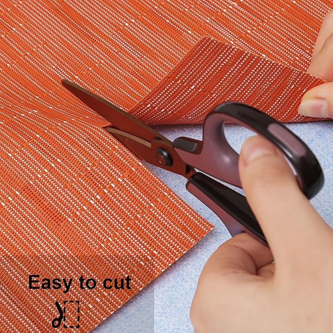 Myir JUN Table Runner, Vinyl Table Runner Indoor Arbitrarily Cropped Runner for Table Heatproof for Home Party (Orange, 15 x 94 inch)