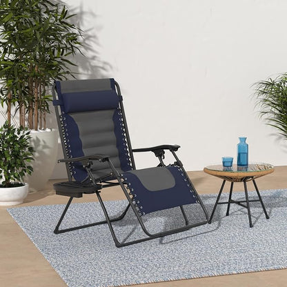 Best Choice Products Oversized Padded Zero Gravity Chair, Folding Outdoor Patio - Image 2