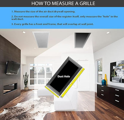 12"w X 6"h Adjustable AIR Supply Diffuser - HVAC Vent Cover Sidewall or Ceiling - Grille Register - High Airflow - Black [Outer Dimensions: 13.75"w X 7.75"h]