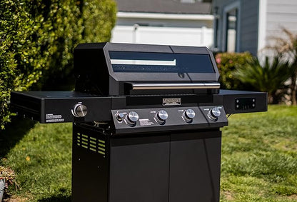Monument Grills Denali 425 4-Burner Liquid Propane Gas Smart bbq Grill Stainless Steel with BBQ Cover (2 items)