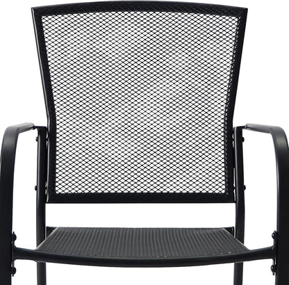 Patio Dining Chairs Set of 2, Metal Mesh Patio Furniture Set - Image 7