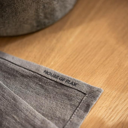 Linen Table Runner 60 inches Long - 100% Pure Linen Flax - Stonewashed European Linen Table Runner (Ash Grey, 14 x 60 Inch) - for Dining, Fall, Autumn, Thanksgiving