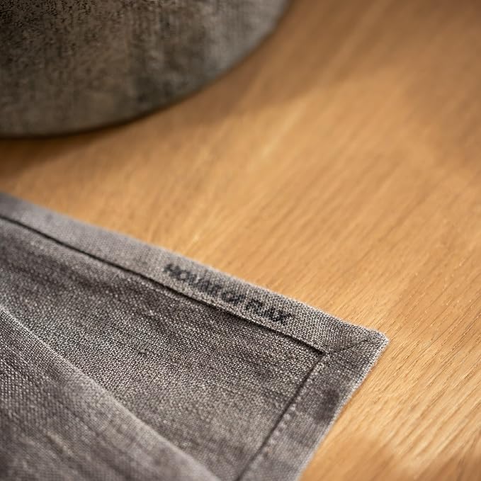 Linen Table Runner 90 inches Long - 100% Pure Linen Flax - Stonewashed European Linen Table Runner (Ash Grey, 14 x 90 Inch) - for Dining, Fall, Autumn, Thanksgiving