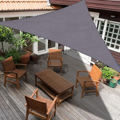 Custom Size 10'x18'x20.6' Dark Grey Sun Shade Sail Right Triangle UV Block - Image 6