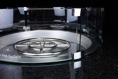 Celestial 23" x 6" Round Wind Guard, fits Celestial 19” Round Fire Pit Burner Pans for Gas Fire Pits