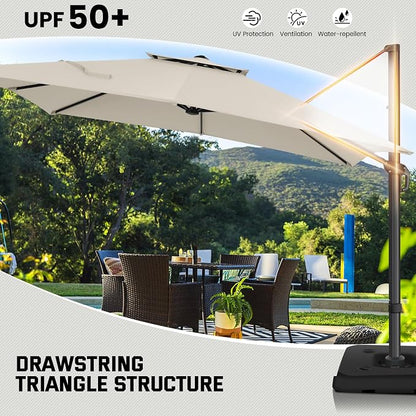 Hoteel Outdoor Patio Umbrella - 10ft Cantilever Umbrella - Image 8