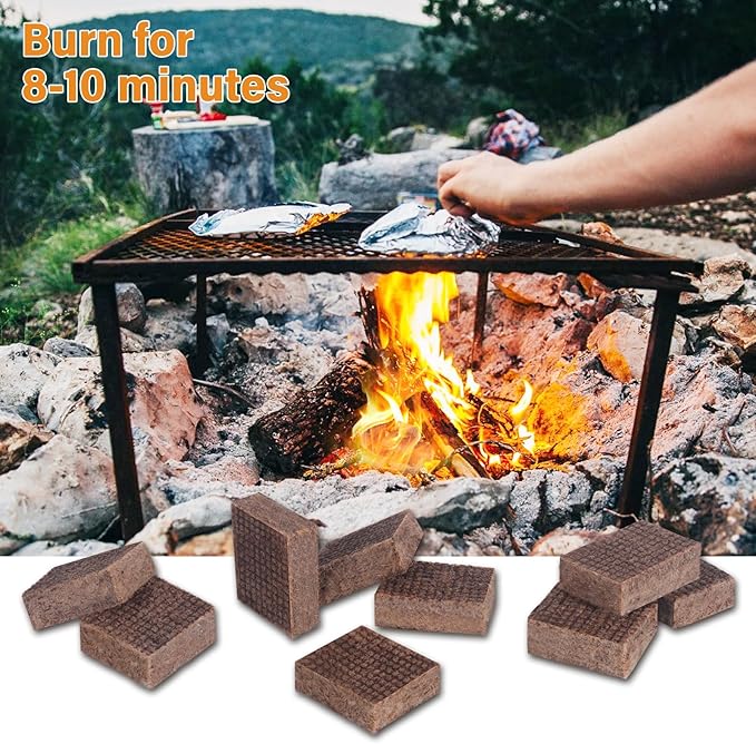 HGD Larger 32pcs Fire Starter, Natural Fire Starters for BBQ, Campfire, Fireplace, Charcoal, Wood Stove, Chimney, Fire Pit, Grill, Smoker, Indoor Outdoor Use