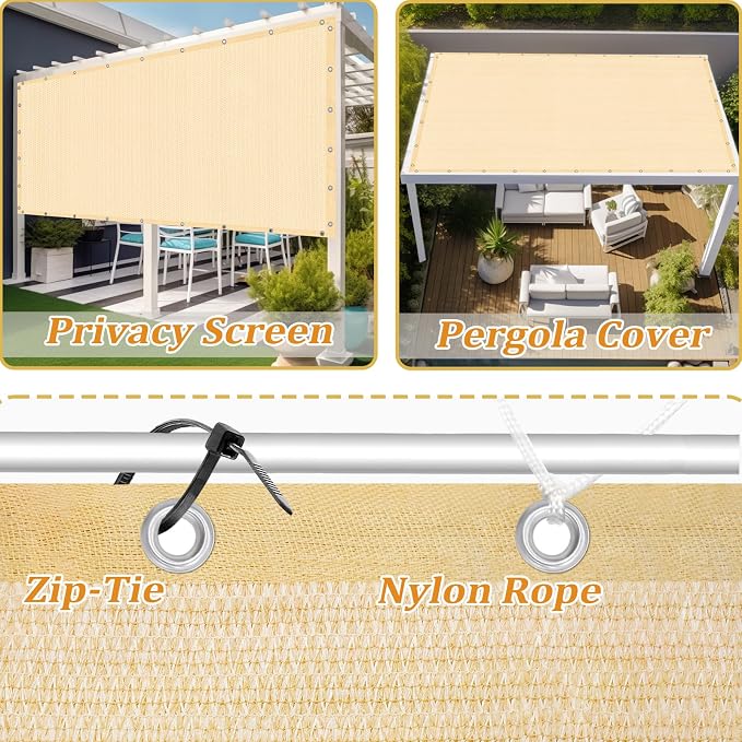 Shade&Beyond Customized Size 90% Sun Shade Cloth - Image 4