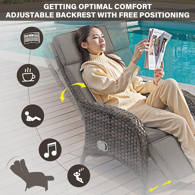 7 Piece Wicker Patio Furniture Set - Image 6