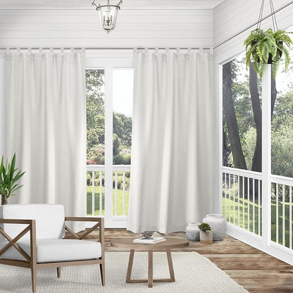 Exclusive Home Cabana Solid Indoor/Outdoor Light Filtering Hook-and-Loop Tab - Image 2