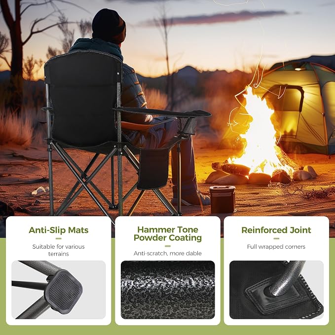 ALPHA CAMP Oversized Fully Padded Camping Chairs - Image 4