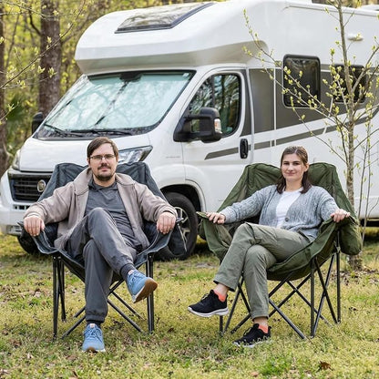 Oversized Camping Chair, Padded Camping Chairs Support 450LBS - Image 9