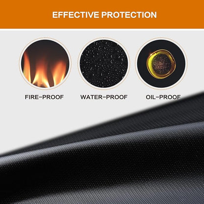 SUITMAT Heat Resistant Grill Mat for Countertop, Fireproof & Waterproof Mat for Outdoor Tabletop Grill, Outdoor Deck Protector, 24 x 31 in (0.8 mm)