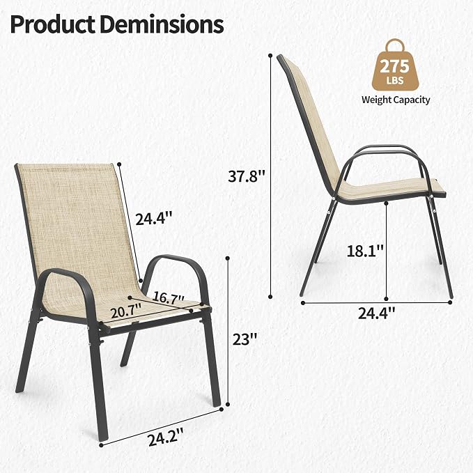 Patio Chairs Set of 4 - Image 2