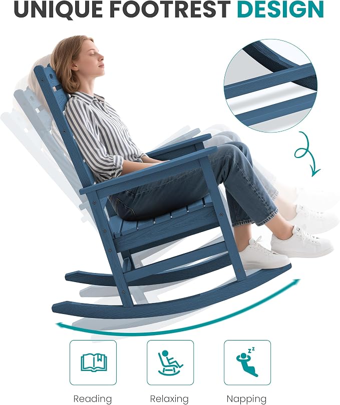 SERWALL Oversized Outdoor Rocking Chair - Image 5