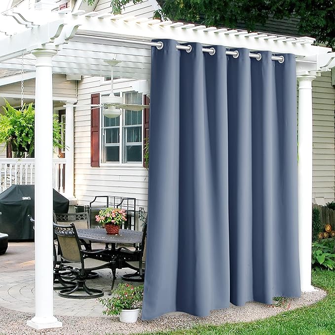 RYB HOME Outdoor Curtains for Patio Waterproof Privacy Thermal Insulated | by RYBHOME
