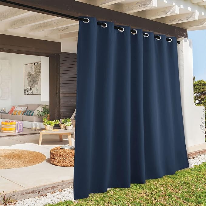 RYB HOME Outdoor Curtains for Patio Waterproof Privacy Thermal Insulated | by RYBHOME