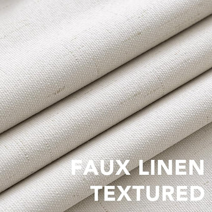 H.VERSAILTEX Blackout Curtains Linen Curtains 120 inches Long 100% Black Out - Image 4