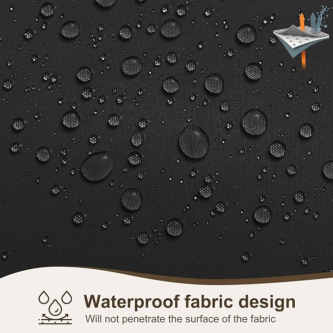 HolidayIdeas Outdoor Patio Curtains Waterproof with Rod Pocket 8 Panels 54x95 Inch- Protect Privacy Balcony Outdoor Curtains for Apartments,Porch, Gazebo, Pergola, Sliding Glass Door, Black