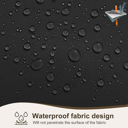 HolidayIdeas Outdoor Patio Curtains Waterproof with Rod Pocket 6 Panels 54x120 Inch- Weatherproof Balcony Outdoor Curtains for Apartments,Porch, Gazebo, Pergola, Sliding Glass Door, Black