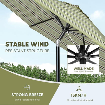 Tempera Patio Market Outdoor Table Umbrella - Image 5