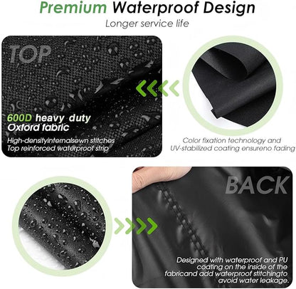 Pizza Oven Cover for Ooni 2 Pro Gas Oven, Outdoor Accessory Fits 18" Gas Propane Powered Pizza Ovens, Weatherproof Waterproof 600D Heavy Duty Protective Cover