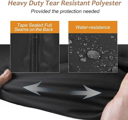 NettyPro Grill Cover for George Foreman, Waterproof Heavy Duty Outdoor Indoor Electric Portable Stand Small Grill Cover for Char-Broil, Cuisinart, Homewell, Weber and More, Black