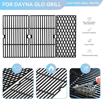 70-01-911 Cooking Grates for Dynaglo DGH450CRP DGH450CRP-D DGF493BNP DGH474CRP DGH485CRP, Kenmore Backyard BY13-101-001-12 Gas Grill, Cast Iron Grill Replacement Parts for Dyna-glo DGH450CRP