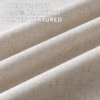 H.VERSAILTEX Linen Curtains 100% Blackout Curtains - Image 5
