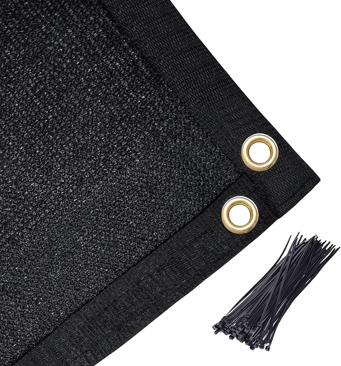 Amagenix 90% Shade Fabric 21'X 23' Black Sun Shade Cloth - Image 6