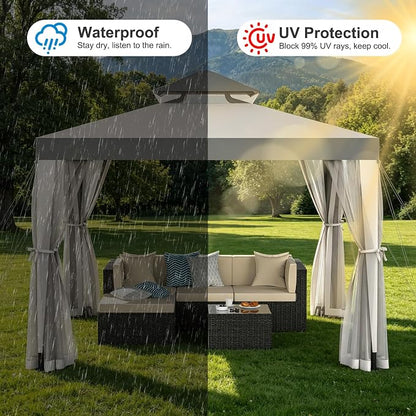Outdoor Gazebo for Patio, 10×10 Canopy Tent - Image 2