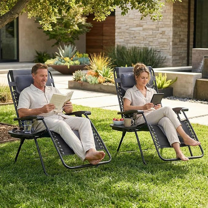Sweetcrispy Zero Gravity Chairs, Foldable Patio Reclining Chairs - Image 9