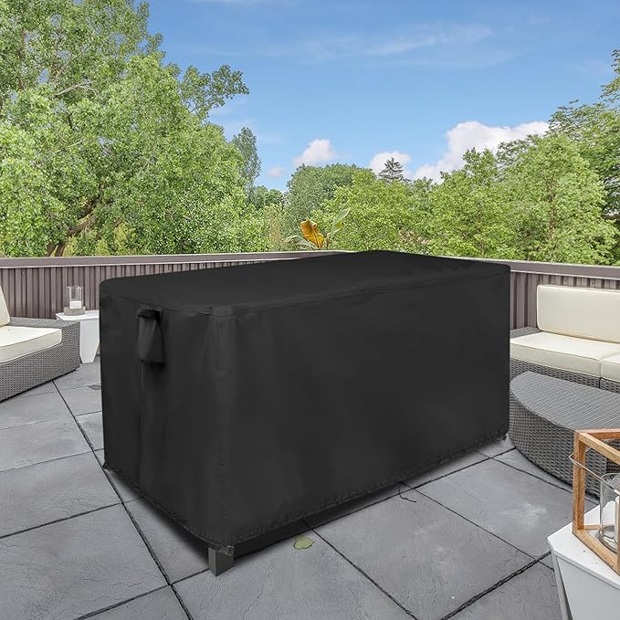 Outdoor Table Cover for Patio Coffee Table, 50inch Small Waterproof Patio Furniture Cover for Rectangular Coffee Table-50"L x 26"W x 16"H