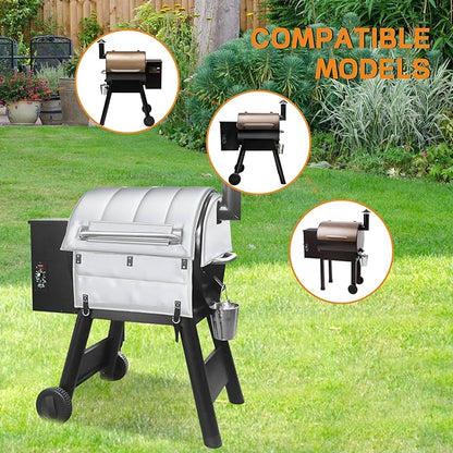 Insulation Blanket for Traeger Pro 22,Pro 575,Ironwood 650 and Lil' Tex Elite Wood Pellet Smoker Grill,BAC626 Pro 22/575 Insulation Blanket Smoker Cover Replacement Parts Grills BBQ Winter Accessory