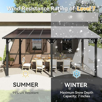 Aoxun 16’x10’ Gazebo for Patio, Gazebo Pergola - Image 4
