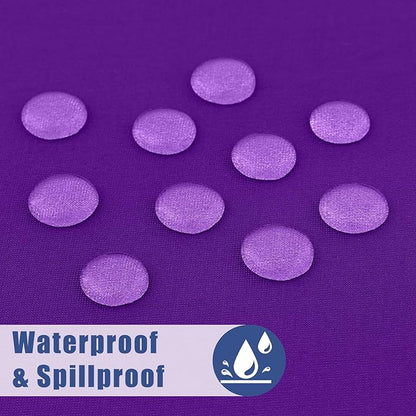 Spandex 8 Foot Rectangle Table Cloth 6 Pack, Elastic Fitted Tablecloths for Picnic, Stretch Washable Patio Table Cover for Outdoor, Camping, Banquet and Parties (Purple, 30"x96")