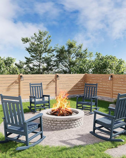 HDPE Rocking Chair Outdoor Set of 2 - Image 8