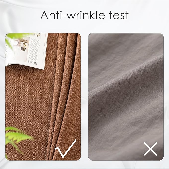 BALCONY & FALCON Square Tablecloth Washable Wrinkle Resistant and Water Proof Small Table Cloth Decorative Linen Fabric Tablecloth for Dining Parties Kitchen Wedding and Outdoor Use (Brown, 47x47)