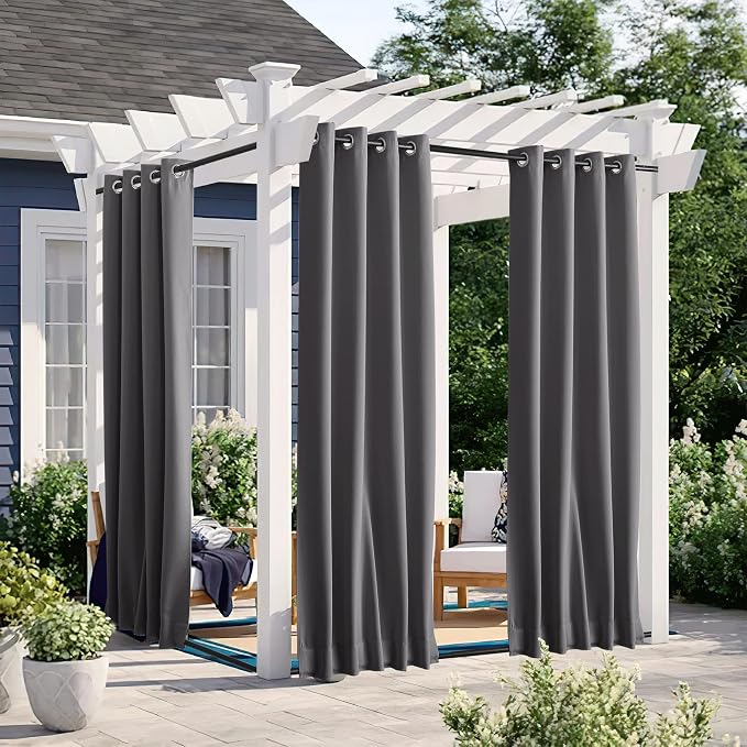 NICETOWN 2 Panels Outdoor Curtains - Image 2