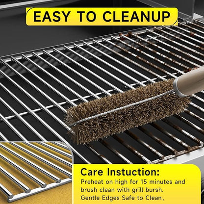17 inch Stainless Steel Cooking Grates for Home Depot Nexgrill 720-0830H, 720-0830D, 720-0783E, 720-0783C, Heavy Duty Grill Replacement Parts for Kenmore Uniflame GBC981, 2 Pack