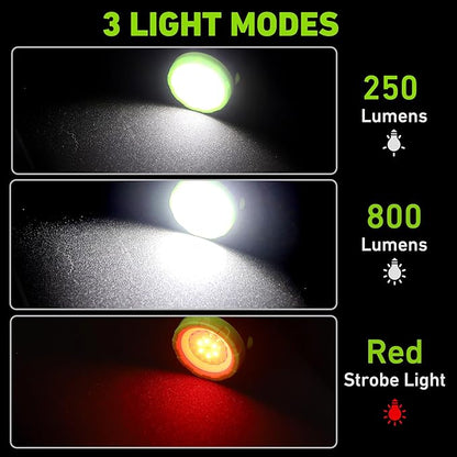 2-Pack Rechargeable LED Work Lights, 360-Degree Adjustable Spotlights with Magnetic Base, Clamp Lights for Barbecue, Workshop, Construction Site, Car Repairing and Home Using