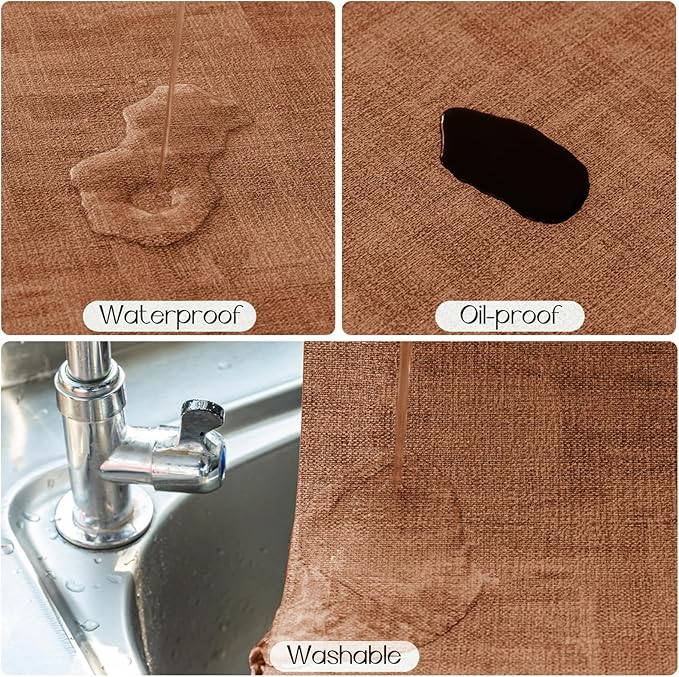 Romanstile Reversible Vinyl Placemats Set of 6, Faux Leather 100% Waterproof Oil-Proof Wipeable Place Mats, Heat Resistant Dual Sided Table Mats for Kitchen/Dining/Party (Grey Orange, 12 x 17 Inch)