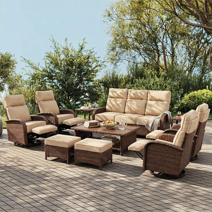 Resort-Grade Recliners Patio Furniture, 6.2" Ultra Thick Cushions | Heavy Duty by VELSCAPE