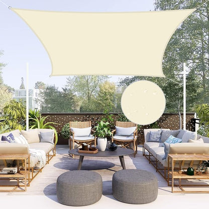 Neween Sun Shade Sail Rectangle Canopy, Waterproof & UV Block Sunshade by Neween
