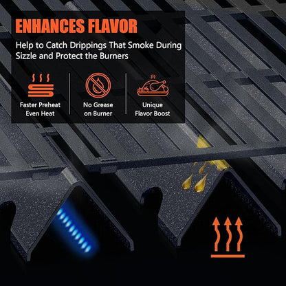 QuliMetal GS4 Genesis II Flavorizer Bars for Weber Genesis II/LX 300, Genesis II E310, II E315, II E335 (2017 & Newer) Grills, 17-Inch Porcelain Enameled Steel 66795 Flavorizer Bars for Weber 66032