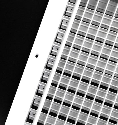 24" X 24" ADJUSTABLE AIR SUPPLY DIFFUSER - HVAC Vent Cover Sidewall or Ceiling - Grille Register - High Airflow - White [Outer Dimensions: 25.75"w X 25.75"h]